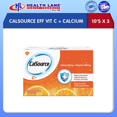CALSOURCE EFF VIT C+CALCIUM (10'Sx3)